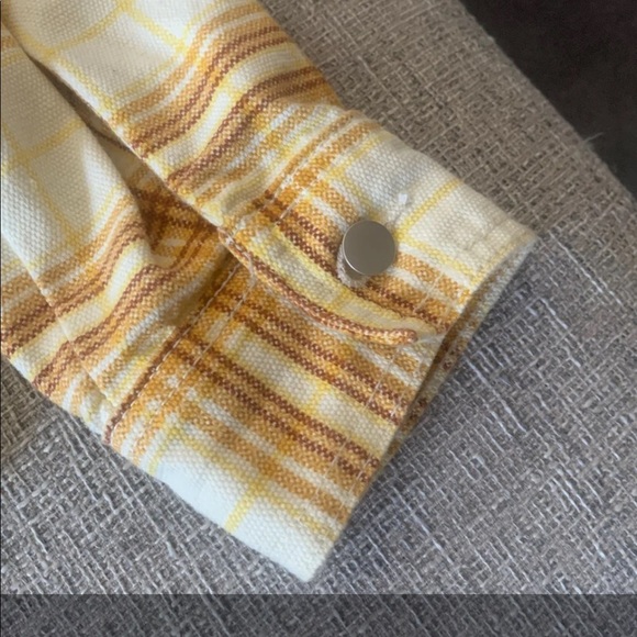 Urban Outfitters Yellow Plaid Denim Jacket - Picture 4 of 7